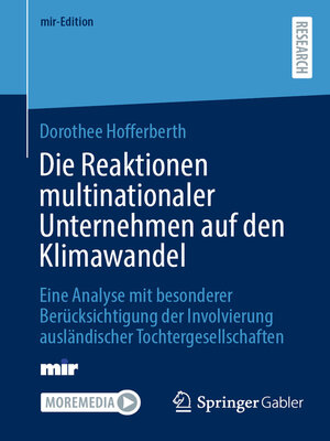 cover image of Die Reaktionen multinationaler Unternehmen auf den Klimawandel